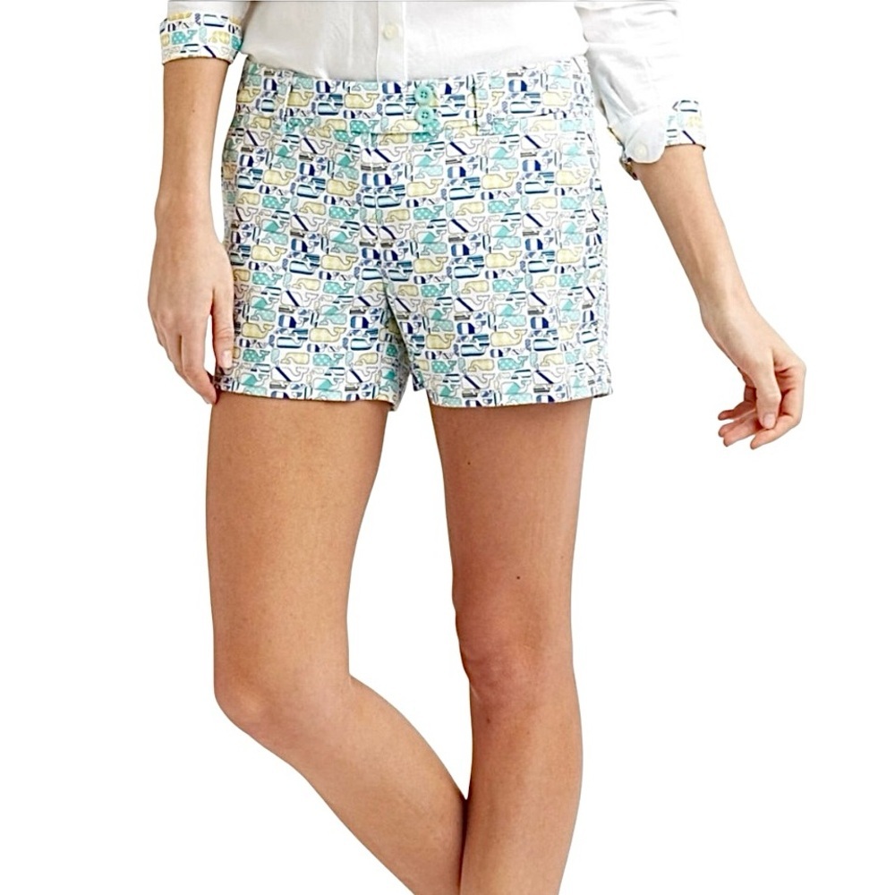 Vineyard Vines x Kentucky Derby women’s novelty whale logo print cotton size 4 - Picture 4 of 6